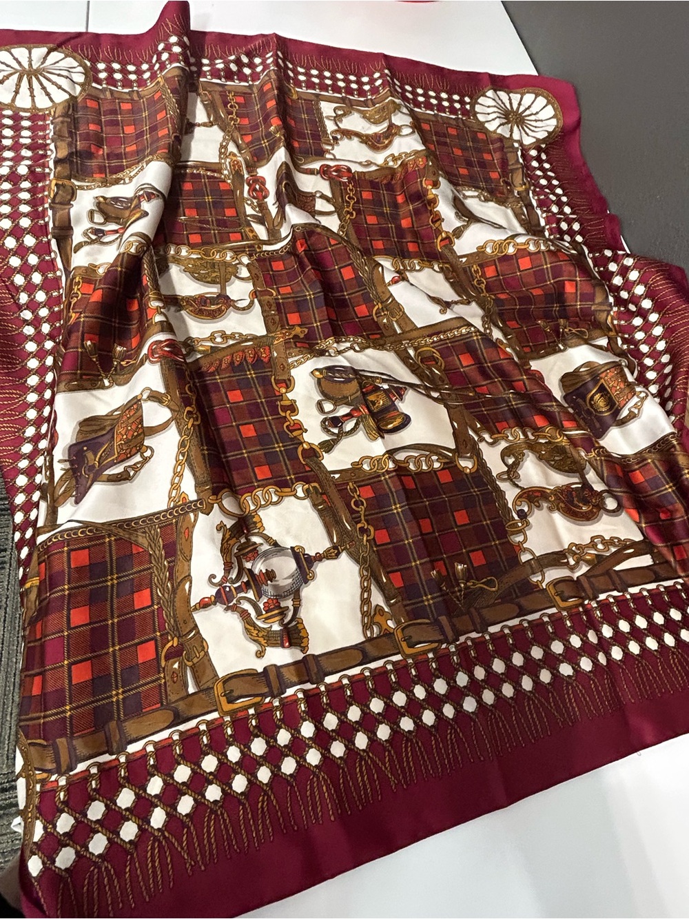 Gorgeous Equestrian style scarf Fall colors